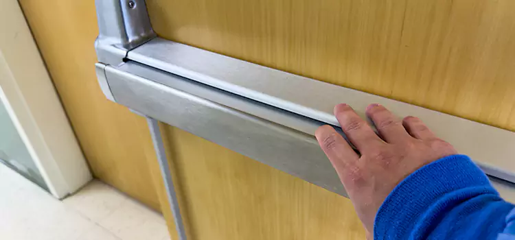 Installing a Push Bar on a Door Linda